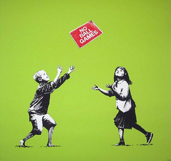 Banksy No ball games